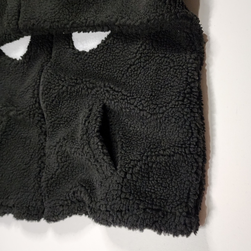 Nike Womens Sz 1x NSW Sportswear Swoosh Full-Zip Jacket Sherpa Faux Fur Black - Picture 5 of 12